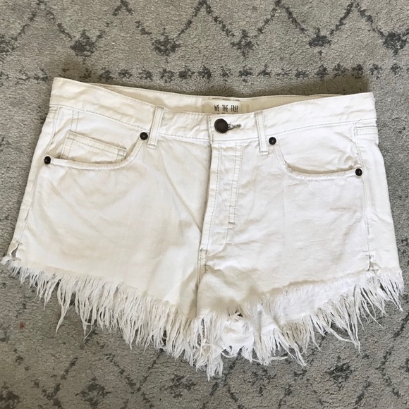 Free People Pants - Free People We The Free soft &relaxed White Shorts